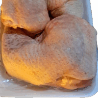 Muslos de pollo de campo orgánico 1/4 congelados